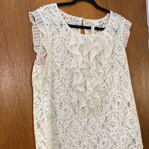 ADIVA ivory lace tank top size XL